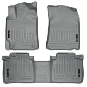 Toyota Camry Floor Liners - Front + 2nd Row - Husky Liners - WeatherBeater, One-Piece 2nd Row - Gray - `07-`11